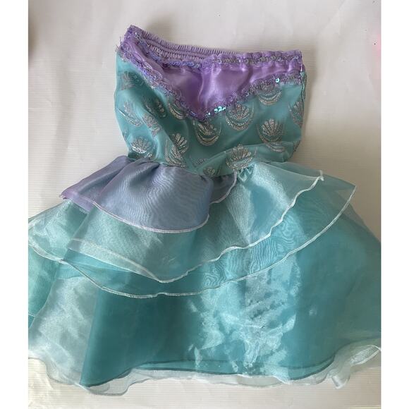 Disney Store Little Mermaid Ariel Dress Skirt Halloween Costume Sz 4 4T - Picture 2 of 8